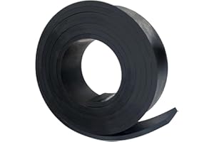 ZSUCUN Black Solid Rubber Strip, 1/4 (.25)" Thick X 2" Wide X 10'Long, Solid Flat Rubber Roll for Anti-Slip, Anti-Vibration, DIY Gaskets, Crafts, Sealing, Supports, Protection