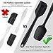 Spatulas Set of 6, Food Grade Silicone Spatulas, Heat Resistant, Seamless One Piece Design, Stainless Steel Core, Kitchen Utensils Nonstick for for Cooking, Baking and Mixing (Black)