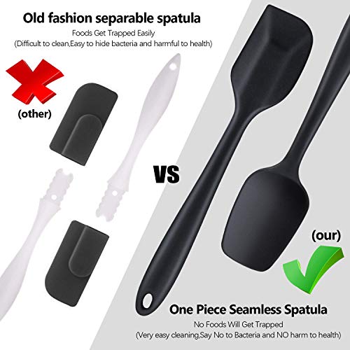 Spatulas Set of 6, Food Grade Silicone Spatulas, Rubber Spatulas Heat