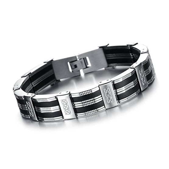 Pulsera Oidea de cadena de bicicleta para hombre, de acero inoxidable, 13 mm de ancho, para el motorista, pulsera gruesa de muñeca izquierda de eslabones, pulida, color negro, plata y oro