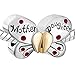 Pugster Silver Plated Mother Daughter Charms Separable Butterfly Bead Fits Pandora Charms Bracelet (Red)