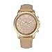 Tenworld Women Lady Girl Gift Analog Quartz Faux Leather Wrist Watch (Beige)