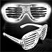 12 Pack LED Light Up Glasses - Assorted Flashing Lights (Slotted Shades)