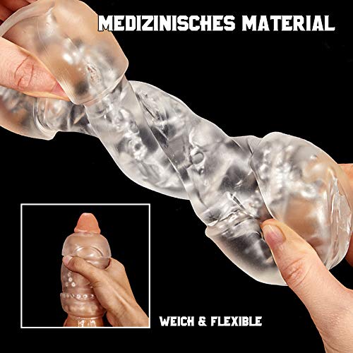 MORUIOY Transparenter Masturbator Cup, diskrete 3D Oral Masturbatoren, Realistische Blow Job Vagina masturbieren mann, Manueller Cup-Masturbatoren, Silikon Sexspielzeug für männer Erotik