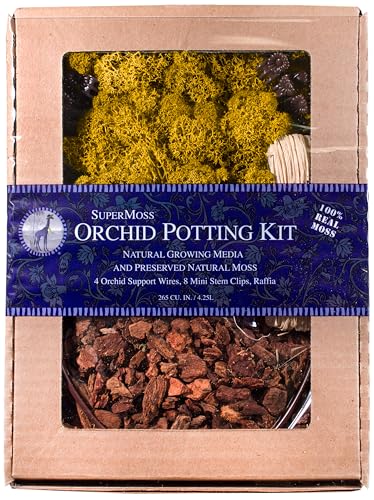 SuperMoss (90441 Orchid Potting Kit, Complete Orchid Care Set with Preserved Mo…