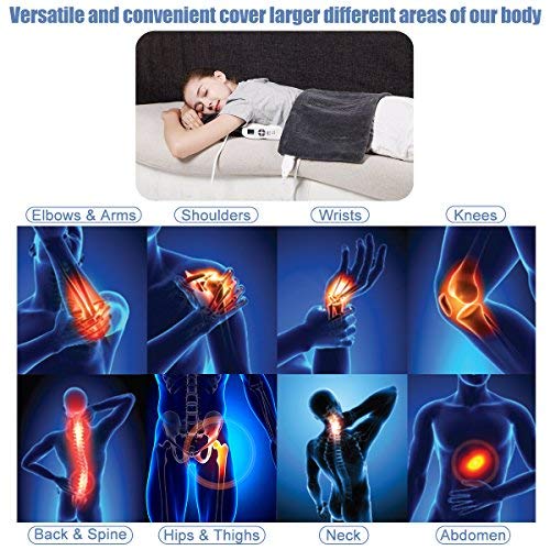 TechLove Extra Large Electric Heating Pad with Fixation Strap For Neck Shoulder and Back Pain Relief King Size 12\