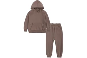 MYGBCPJS Youth 2PCS Jogger Outfits Set Fleece Hooded + Sweatpants Boys Girls Athletic Sweatsuits Pullover Clothes
