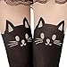 Sanwood Women's Fun Pattern Printed Tattoo Pantyhose Stockings Tattoo Legging Tights (Cat)