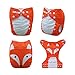 ALVABABY Baby Cloth Diaper One Size 6 Pack with 12 Inserts Cloth Diaper Covers Adjustable Washable Reusable for Baby Girls and Boys6DM51