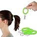 Feeko Plastic Wrist Coil Wrist Band Key Ring Chain for Outdoor Sport Green 6Pcs