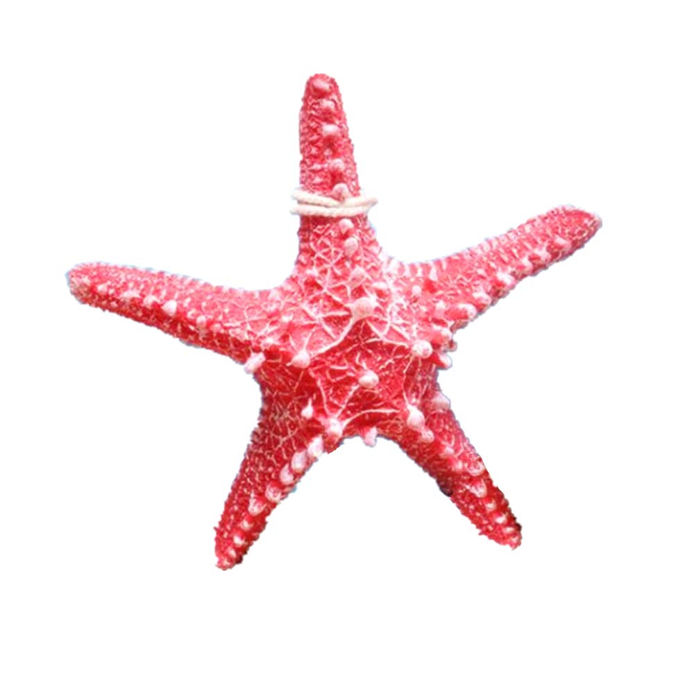 RAYLINE-DO RayLineDo Creative Mediterranean Style Design Beach Starfish Resin Five-Pointed Star in Red Home Restaurant Kindergarten Wall Hanging Decoration โ image 1