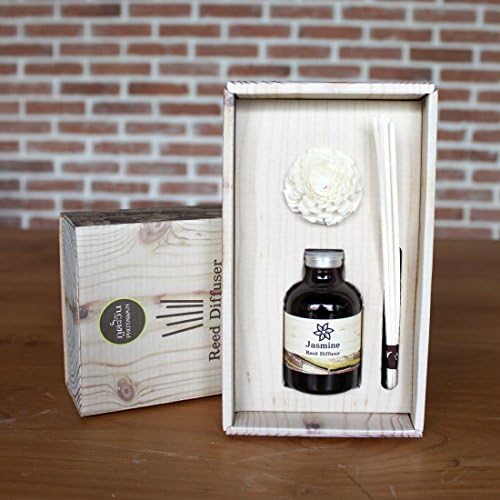 Cozymomo Essential Oil Reed Diffuser Gift Set, Bottle, Reed Sticks, Natural Scented Long Lasting Fragrance Oil Phutawan for Aromatherapy and Air Freshener Home Spa (Jasmine)