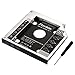 Zheino SSD HDD Caddy 12.7mm Aluminum 2nd Hard Disk Drive Caddy Case Adapter for Universal Laptop CD/DVD-ROM Optical Bay (12.7MM)