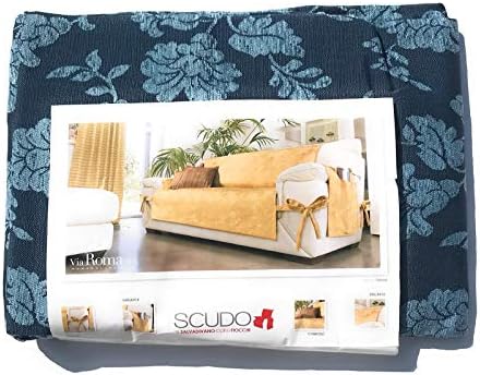 Via Roma 60 sofa cover/sofa cover 2 seater shield meas. Seat 110cm blue foloreale pattern