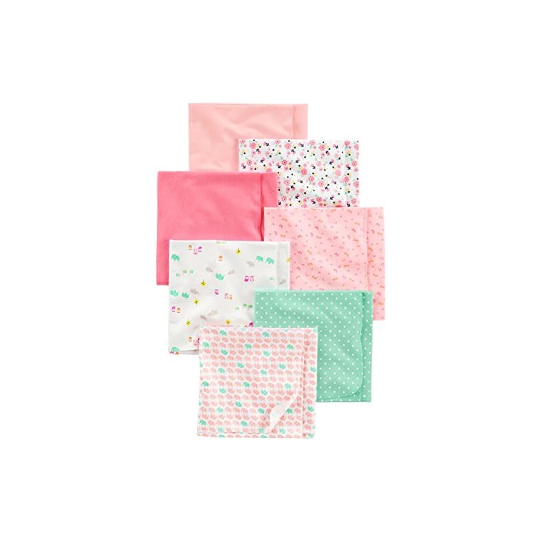 Simple Joys by Carter’s Unisex Babies’ Flannel Receiving Blankets, Pack of 7