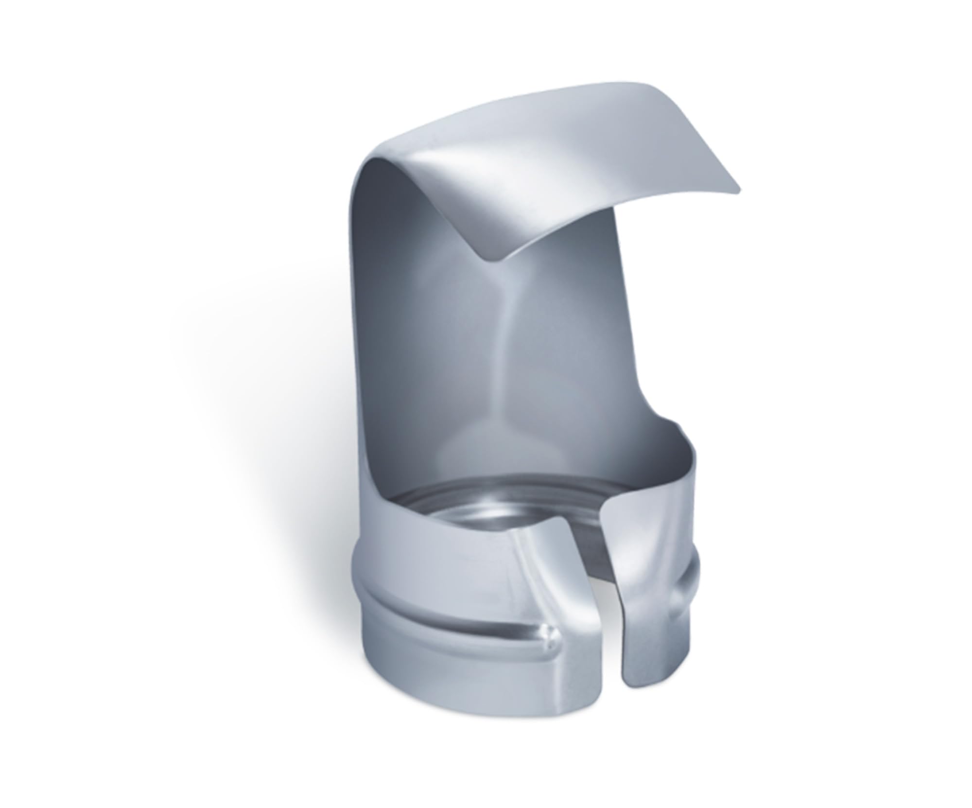 Steinel 70519 reflector nozzle - hot air attachment for hot air guns, for soldering tubes, shrinking tubes, White/Stainless Steel, 14 mm