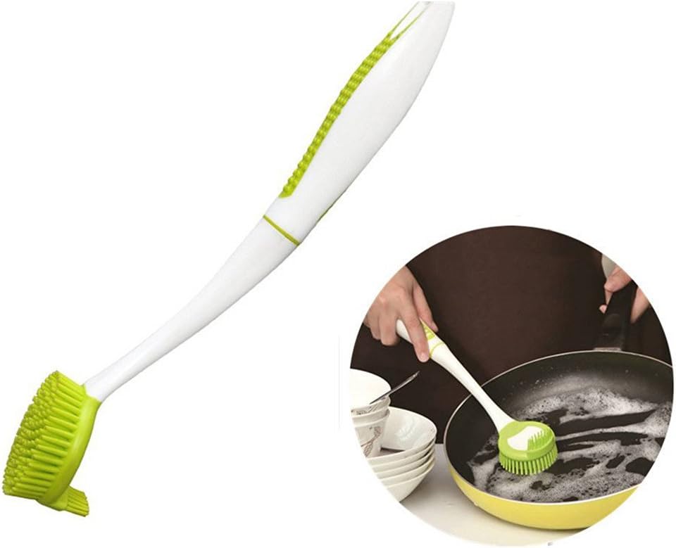 Loghot Longhandled Nonstick Pan TPR Pot Brush Professional Nano