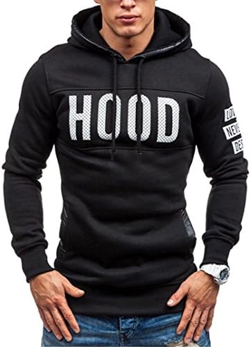 Orlando Johanson New Sport Hoodie Coats, Men's Sweater Jackets Pullover Sweatshirt Warm Outwear Tops (XXL, Black)