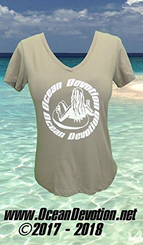 Rafting Girl- Ocean Devotion - Vintage Gray - Women's T-Shirt 60% Cotton/40% Polyester-Keywords....Salt Life, Reel , Beach Life, Surf Life, Surfing, Fishing, Paddle Board, Offshore T Shirt