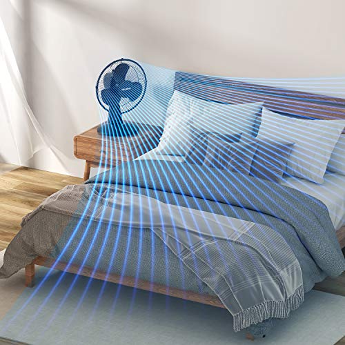 PELONIS Oscillating Table Air Circulation Fan, 12Inch, Black Pricepulse