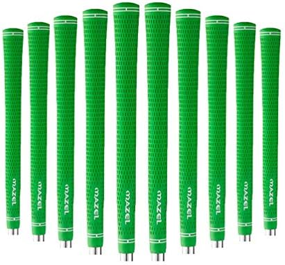 MAZEL Rubber Golf Grip Set of 10 or 1 Pcs – Midsize/Large Non-Slip Performance All-Weather Golf Club Grip for Driver,Chipper,Iron,Hybrid MAZEL Rubber Golf Grip Set of 10 or 1 Pcs – Midsize/Large Non-Slip Performance All-Weather Golf Club Grip for Driver,Chipper,Iron,Hybrid