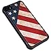 True Color Case Compatible iPhone SE / 5S / 5 Case, Patriotic Vintage American Flag Emboss Printed Impact Resistant TPU Protective Anti-Slip Grip Snap-On Soft Rugged Cover
