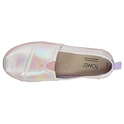 TOMS Kids Girls Alpargata Iridescent Slip On Flats
