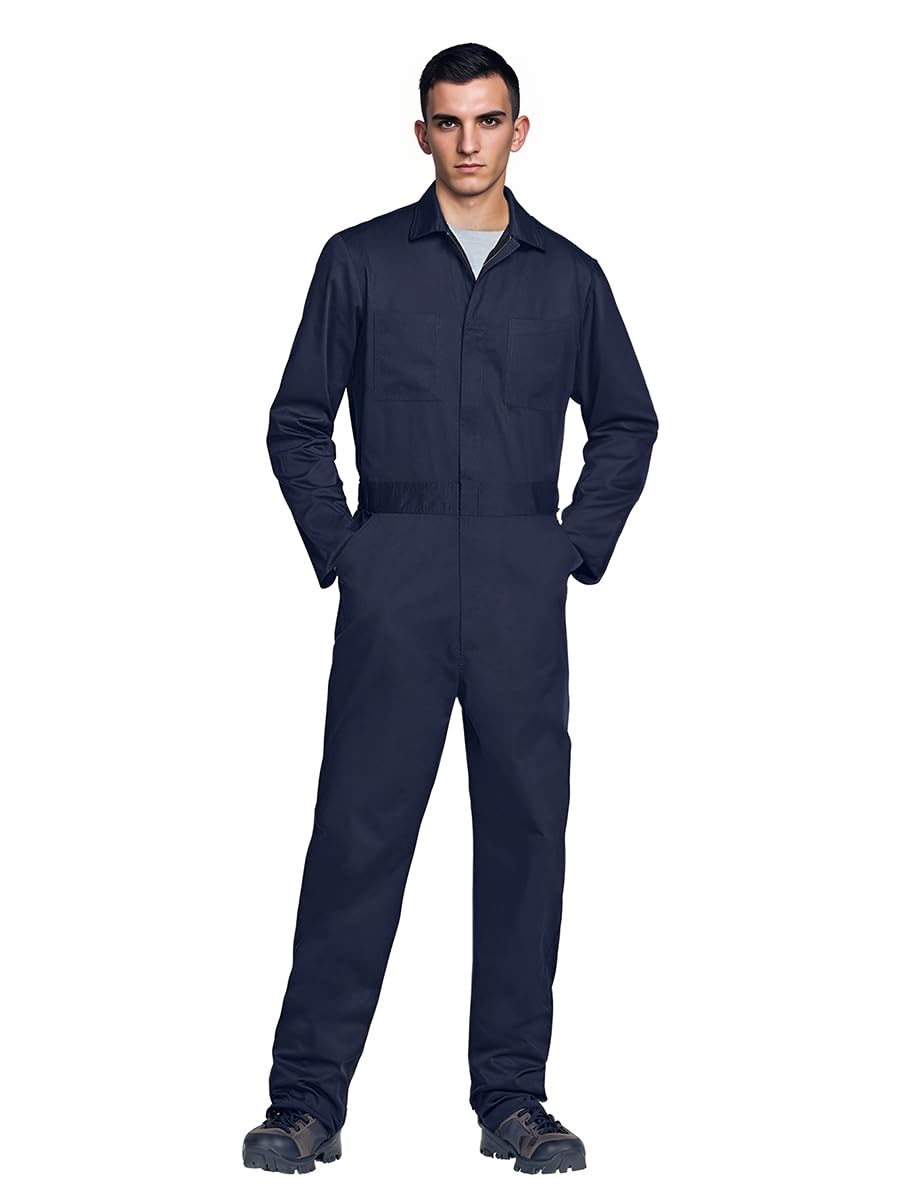 Photo 1 of MCJC Coveralls for Men Adult Blue Jumpsuit Coveralls Mechanic Work Uniform Halloween Horror Killer Costume