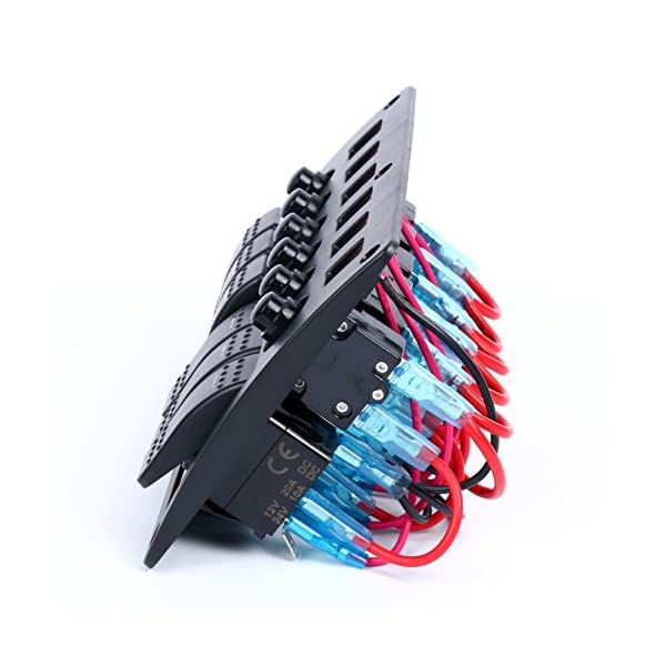 Amarine-made-6-Gang-Red-LED-Indicators-Rocker-Circuit-Breaker-Waterproof-Marine-Boat-Rv-Switch-Panel-PN-CB6-R