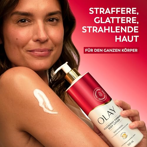 Olay Niacinamide Regenerist Body Lotion, Niacinamide, Vitamin B5 B3, Glycerine, Smooth and Moisturised Skin, No Oily Residue, 500 ml