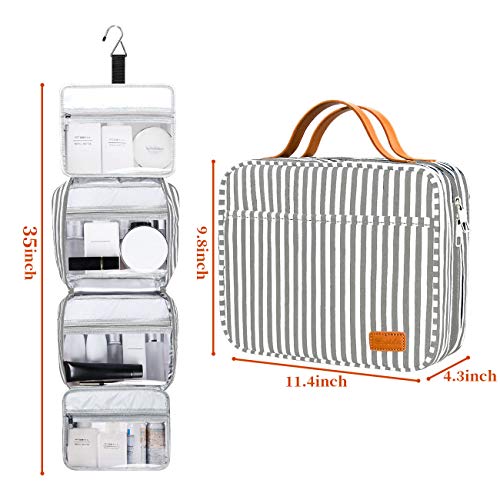 Hanging Travel Toiletry Bag,Large Capacity Cosmetic Travel Toiletry Organizer for Women with 4 Compartments & 1 Sturdy Hook,Perfect for Travel/Daily Use/Valentine Gifts for Her/Women 3 Hanging Travel Toiletry Bag,Large Capacity Cosmetic Travel Toiletry Organizer for Women with 4 Compartments & 1 Sturdy Hook,Perfect for Travel/Daily Use/Valentine Gifts for Her/Women