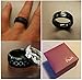 King Will GENTLEMENT Tungsten 8mm Black and Blue Carbon Fiber Inlay High Polish Men's Wedding Band Ring