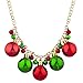Lux Accessories Christmas X-Mas Holiday Jingle Bells Necklace (GOLD)
