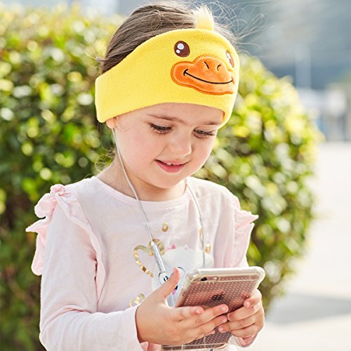 FIRIK Kids Headphones Volume Limited Soft Children Fleece Headband Size