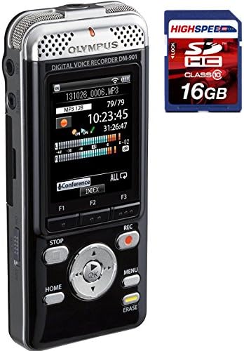 Olympus DM-901 Black Voice Recorder 4GB WIFI with Free 16GB SD Card