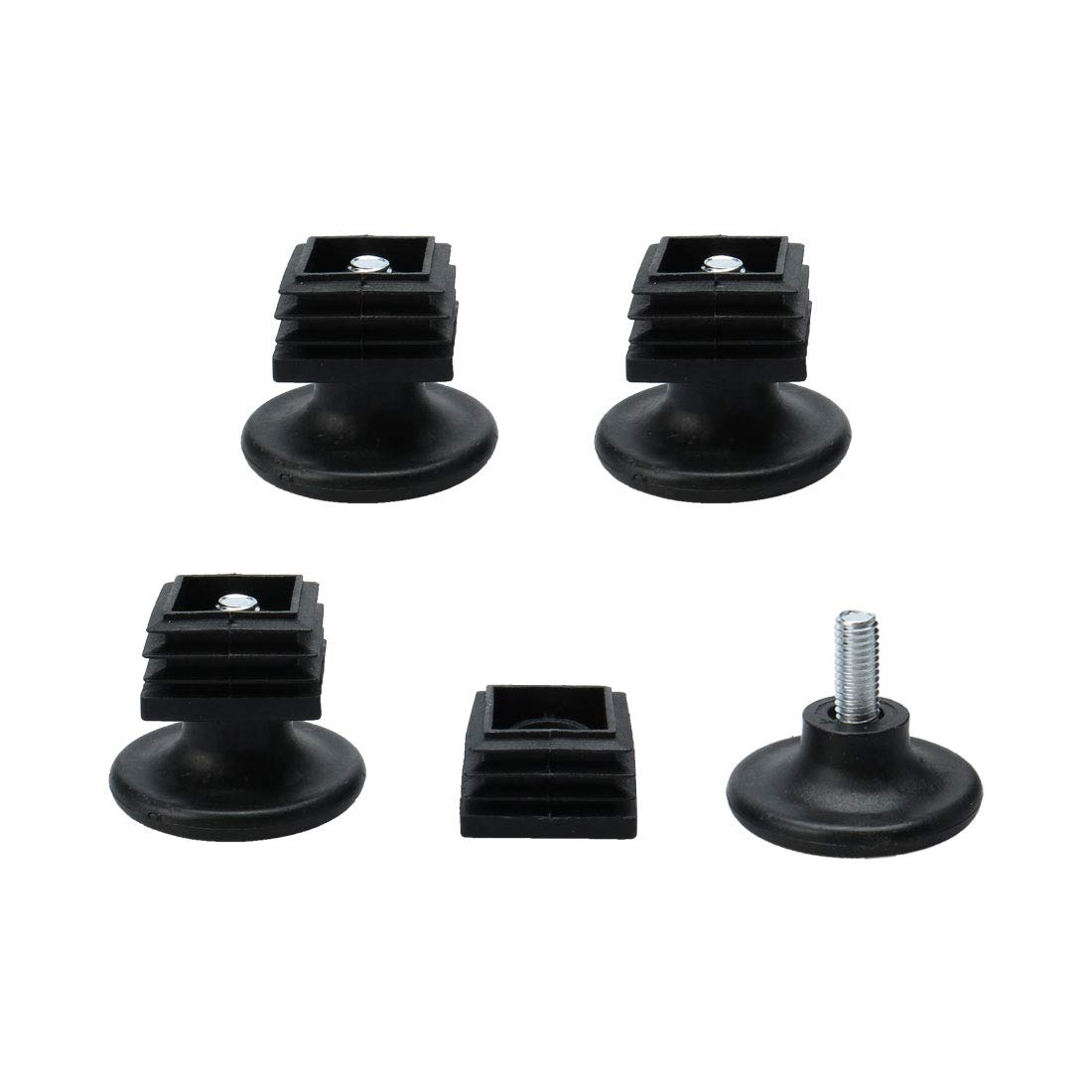 Sourcingmap Leveling Feet 30 x 30mm Inserts Furniture Desk Adjustable Leveler 4 Sets