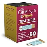 Care Touch Ketone Test Strips - 50 Ketone Blood Test Strips for Diabetics and Ketogenic, Paleo and Atkins Diet