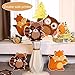 Blulu 28 Pieces Safari Party Decorations Jungle Birthday Party Sticks Jungle Animal Cutouts Centerpiece Forest Wild Animals Toppers for Table Decorations Baby Shower(Wooden Animal)