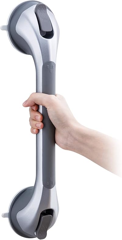 TAILI Suction Grab Rails 43 cm No Drill Bath Safety Handle 110 kg Silver
