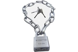 Bike Chain Lock with Heavy Duty Padlock, Keyed Axle, Black (40 INCH)