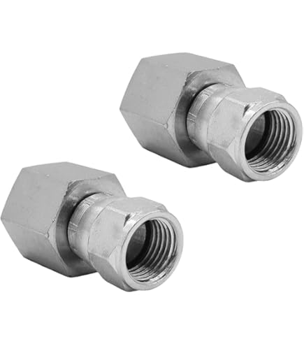 BEITERSTOE (2-PACK) 6500-06-06 Hydraulic Hose Adapter Fitting 3/8"Male JIC 37° Flare (9/16"-18UNF) × 3/8"Female JIC 37° Swivel Nut (9/16"-18UNF) 90