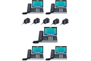 IP PHONE MARKET Yealink T57W IP Phone [5 Pack] - Power Adapters Included