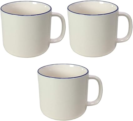 Amazon Co Jp 3個セット ホーローsktマグ 8 4 X 7 8cm 300 7g マグカップ 料亭 旅館 和食器 飲食店 おしゃれ 食器 業務用 ホーム キッチン