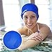 AZSPORT Swim Cap, Nose Clips and Ear Plugs Included, Blue