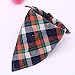 VANZO 8pcs/Pack Classic Pet Dog Bandanas Washable Triangle Plaid Adjustable Dog Scarf Bow Tiess