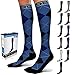 SB SOX Lite Compression Socks (15-20mmHg) for Men & Women – Best Socks for All Day Wear! (Dress - Blue Argyle, L/XL)