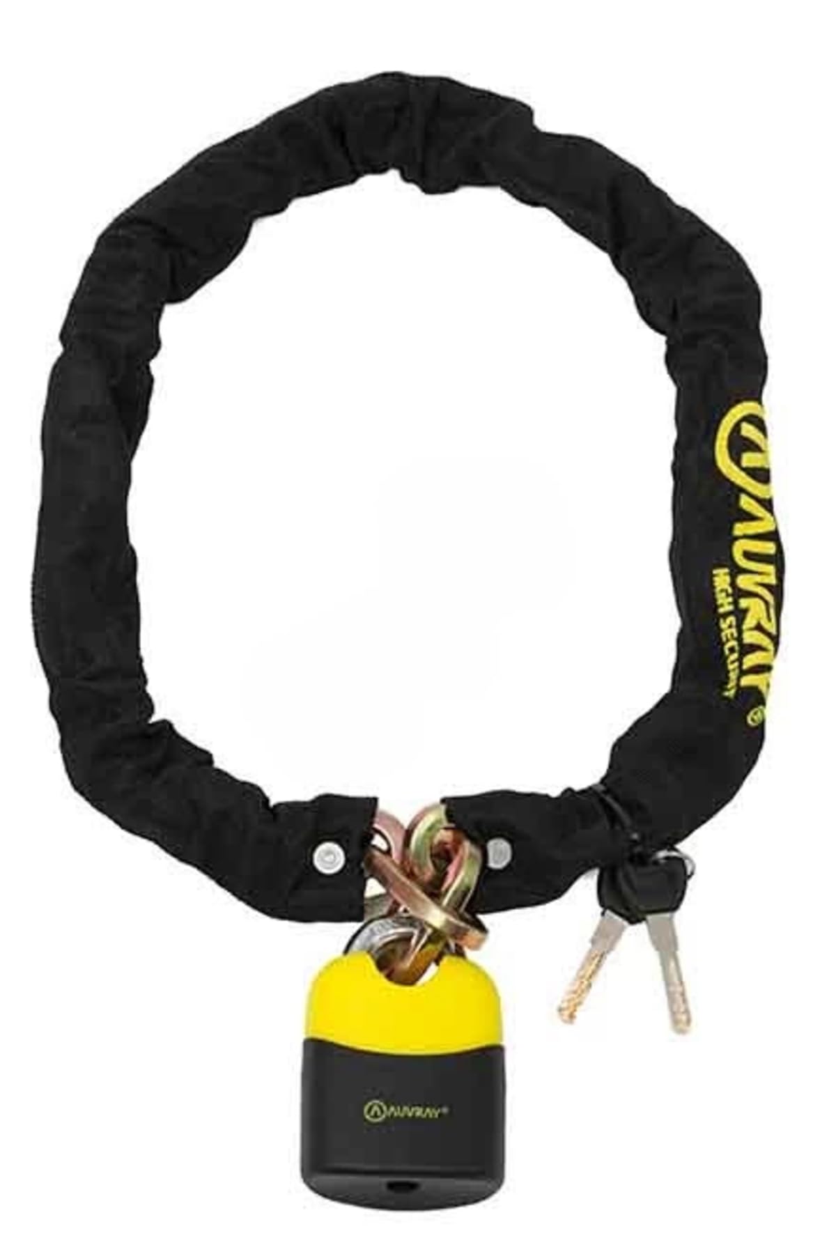 Auvray KBL120AUV10 Motorbike Lock - Length 1,200 MM Yellow