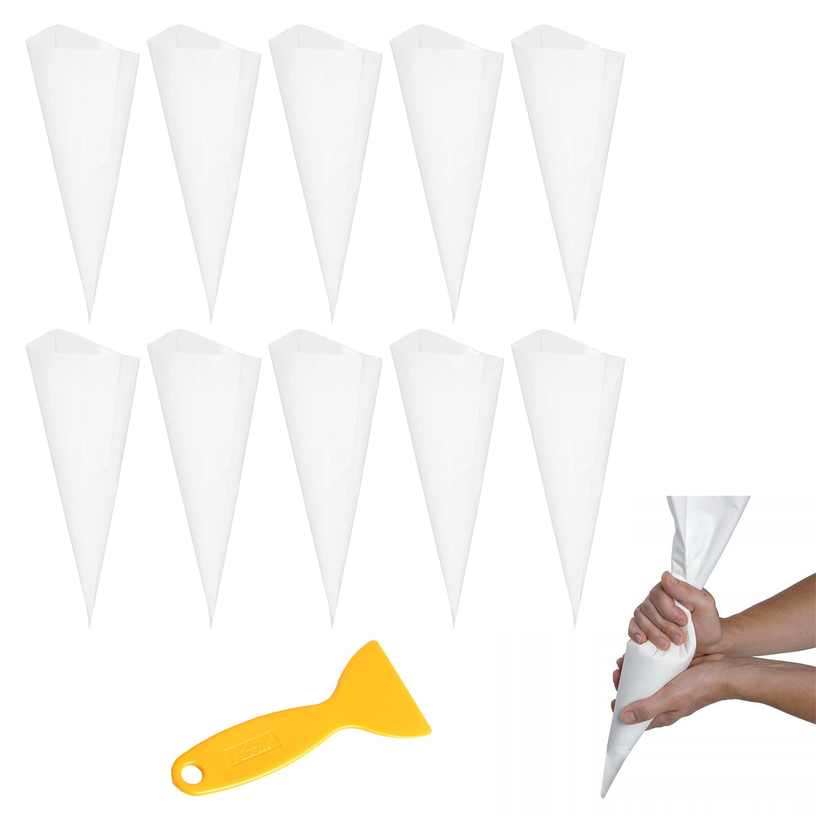 Cutiolly Grout Bags, 10 Pieces Joint Filler Bags, Durable, Tear-Resistant Cement Seal Bag, Grout Bag with Tip, Grout Bag for Mortar, Cement Seal Bag, for Filling and Hooking Seams