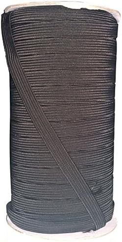 Haberdashery Wholesale Soft Flat Elastic Tape 12.5mm (16 cord) - Black