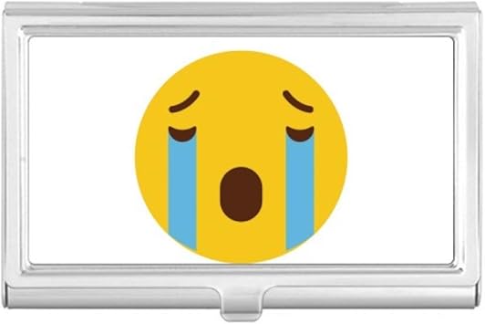 Amazon Cry イエローキュートオンラインチャット絵文字名刺ホルダーケースウォレット 名刺ケース 整理箱 文房具 オフィス用品